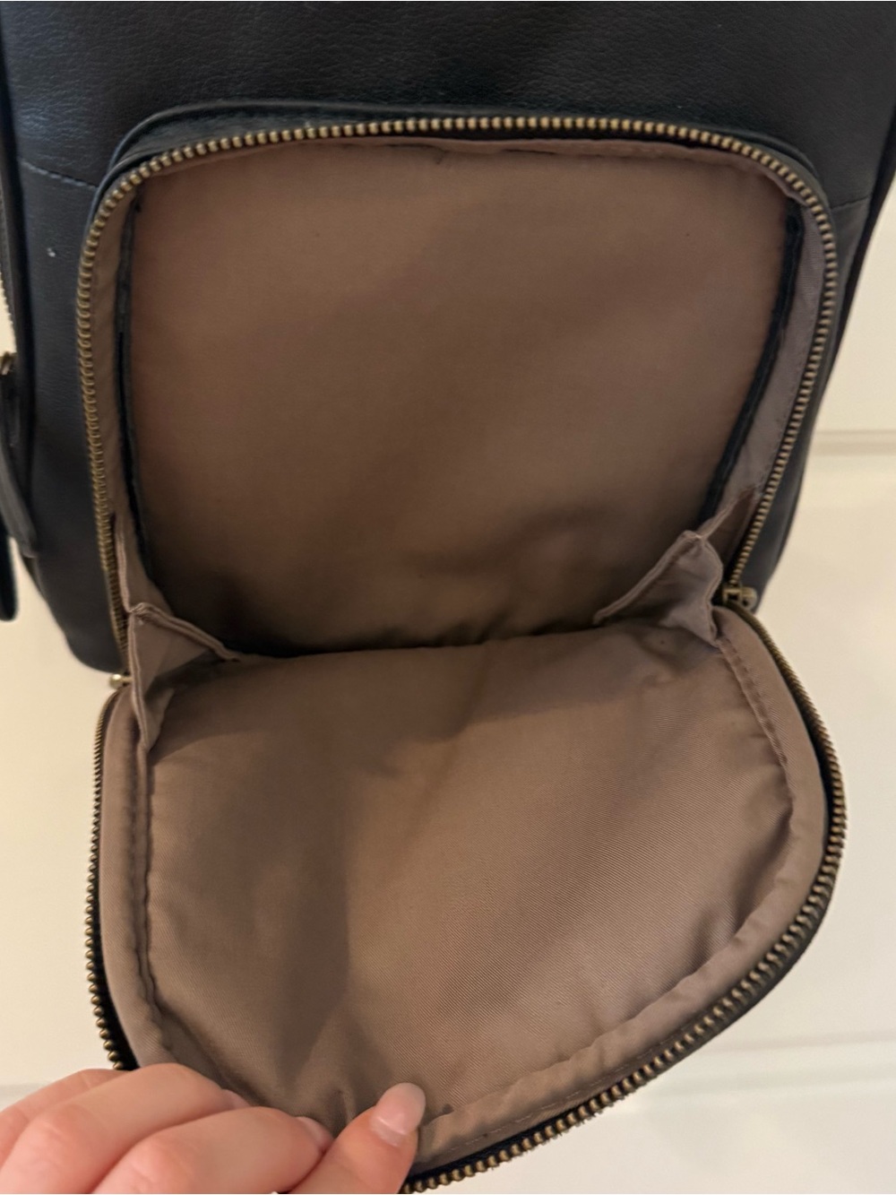 Margot Black Mini Small Leather Square Backpack 11.5" by 9" Travel Adjustable - Picture 7 of 9
